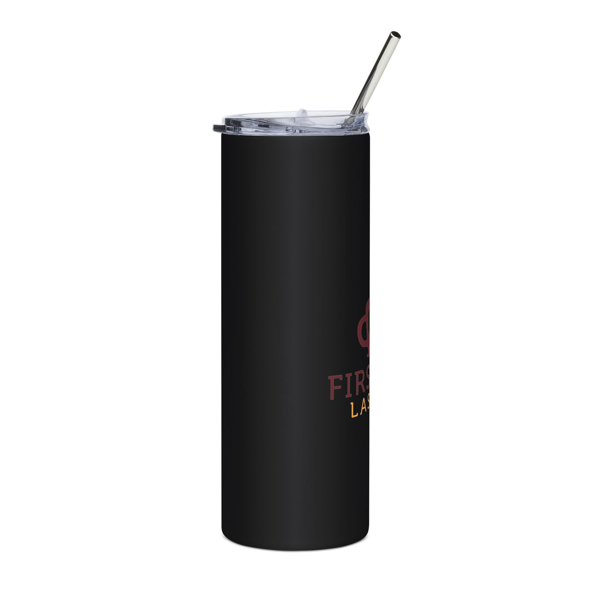 20oz Stainless Steel Tumbler — "First Cup, Last Cup" Coffee Travel Mug with Mountain Design