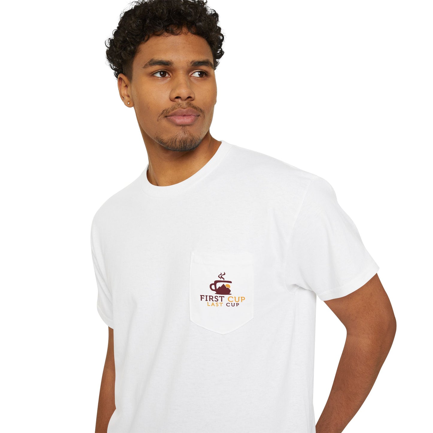 First Cup Last Cup Cotton Pocket Tee