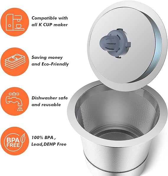 Stainless steel reusable k cup sale